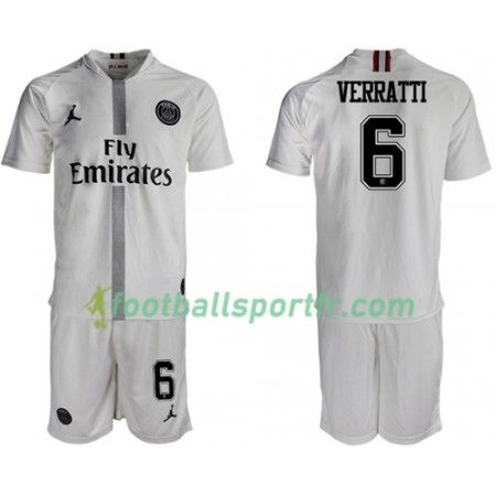 Tenue Paris Saint Germain Verratti 6 Jordan Blanc Enfant Troisieme 2018-2019 Maillot de Foot